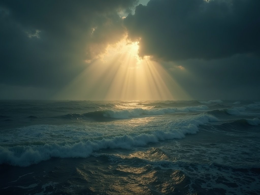 Stormy sea with light breaking through — doubt in a season of trial