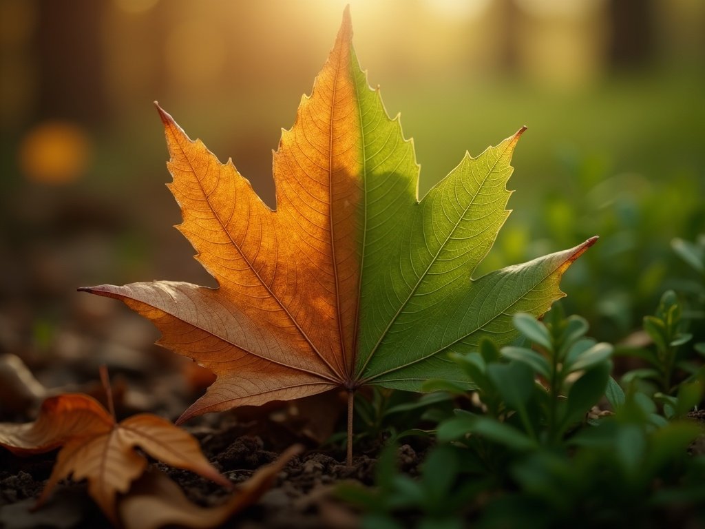 Living plant beside dead leaves — living faith vs dead faith in James 2