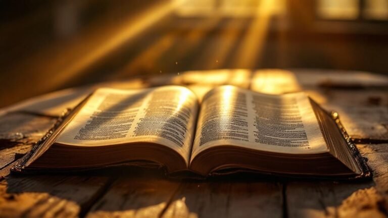 Open Bible with golden sunlight streaming across the pages — biblical faith defined